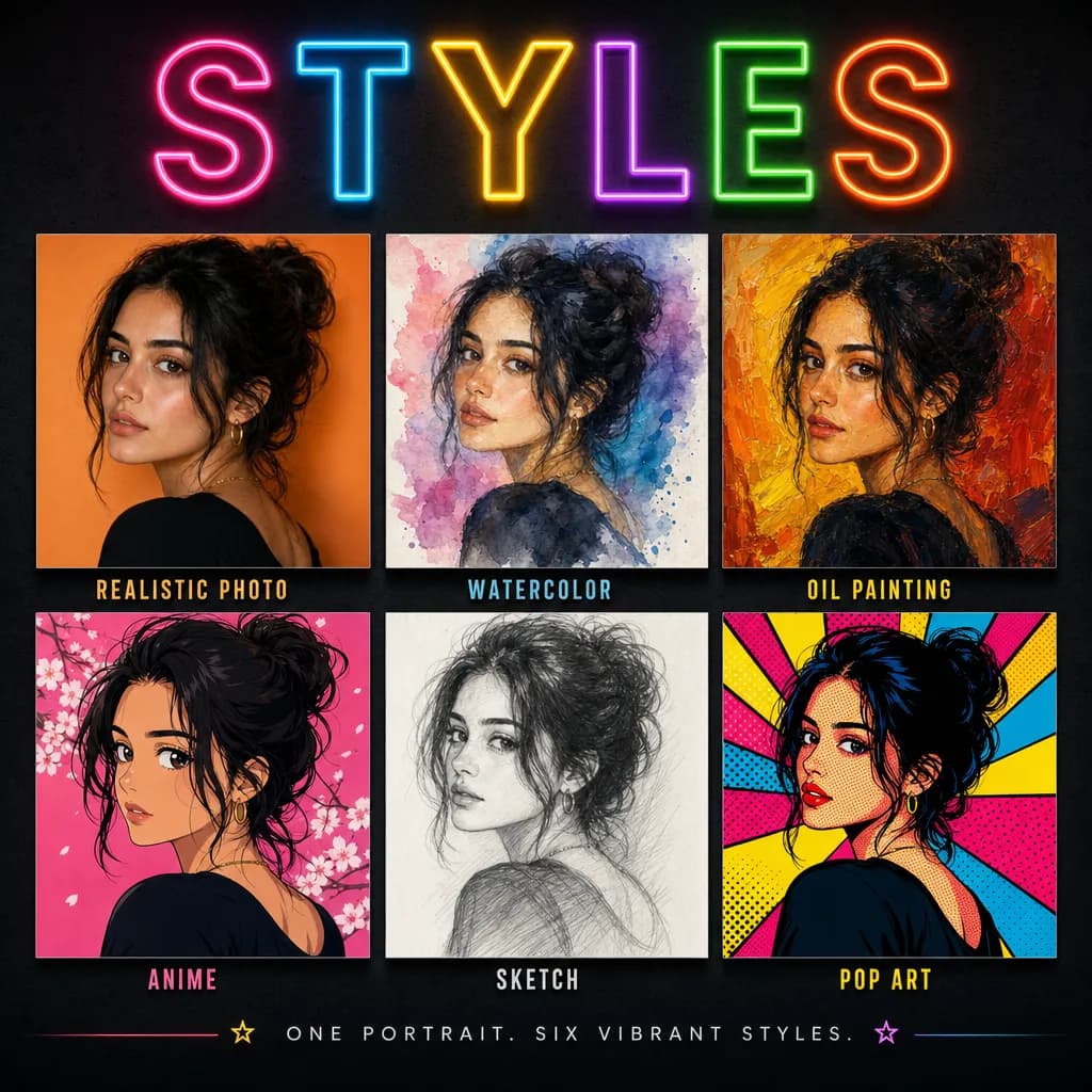 Styles & Filters example made with Enhance AI